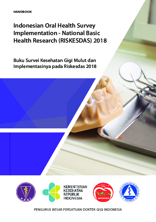Handbook Indonesian Oral Health Survey Implementation-National Basic Helath Research (RISKESDAS) 2018